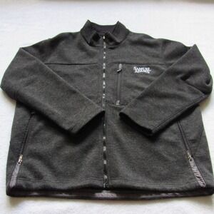 Samuel Adams Fleece Jacket Men's Large Gray Full Zip Brewery Promo